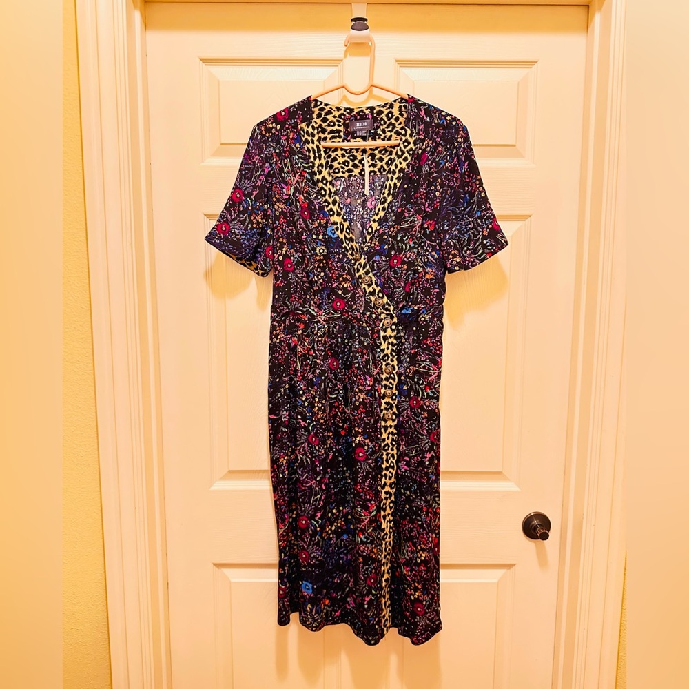 Ladies Anthropologie MAEVE midi dress leopard floral 16 BNWT BRAND NEW